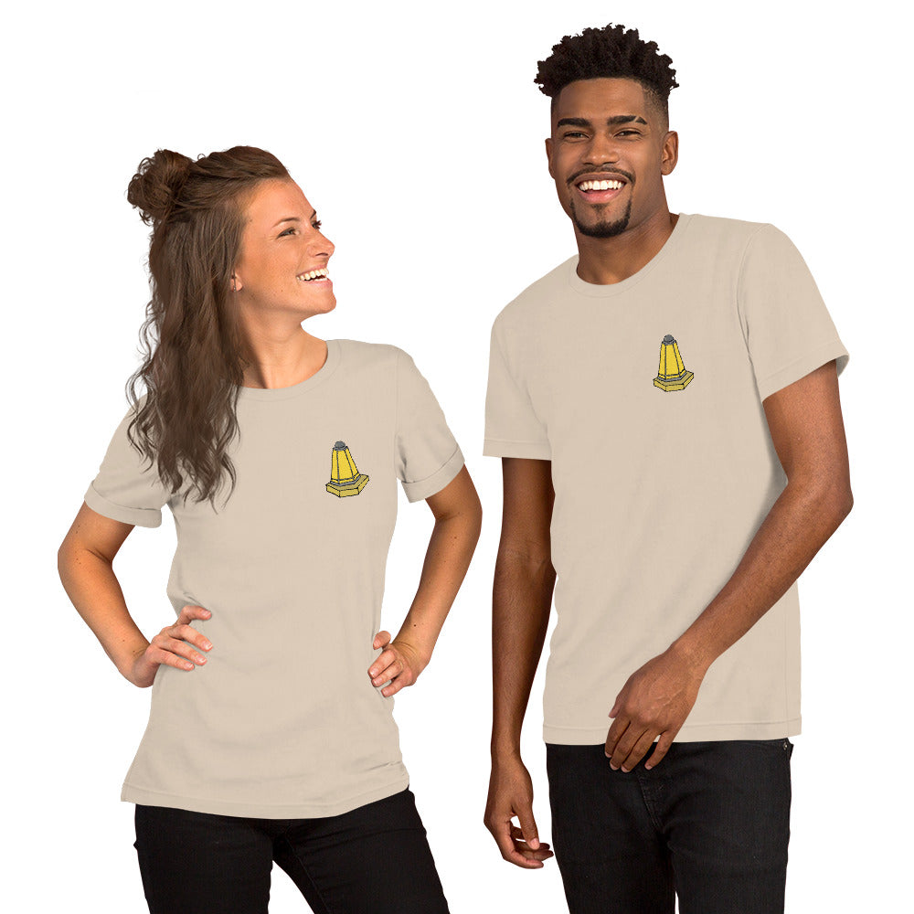 kahepoolse prindiga tõehetk unisex t-särk